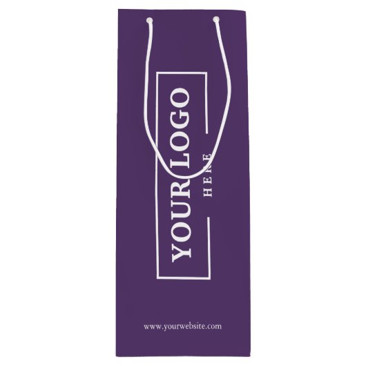 Custom Company Logo Business Promotion Paars Wijn Cadeautas (Voorkant)