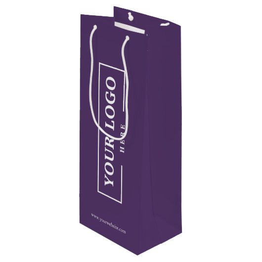 Custom Company Logo Business Promotion Paars Wijn Cadeautas (Voorkant Gekanteld)