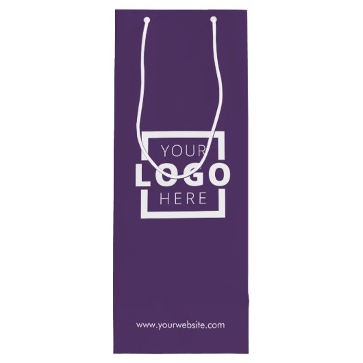Custom Company Logo Business Promotion Paars Wijn Cadeautas (Achterkant)
