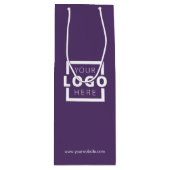 Custom Company Logo Business Promotion Paars Wijn Cadeautas (Voorkant)