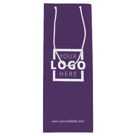 Custom Company Logo Business Promotion Paars Wijn Cadeautas (Voorkant)