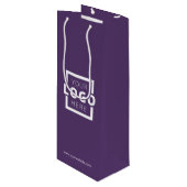 Custom Company Logo Business Promotion Paars Wijn Cadeautas (Voorkant Gekanteld)