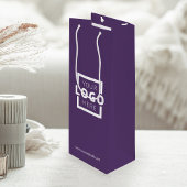 Custom Company Logo Business Promotion Paars Wijn Cadeautas