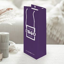 Custom Company Logo Business Promotion Paars Wijn Cadeautas