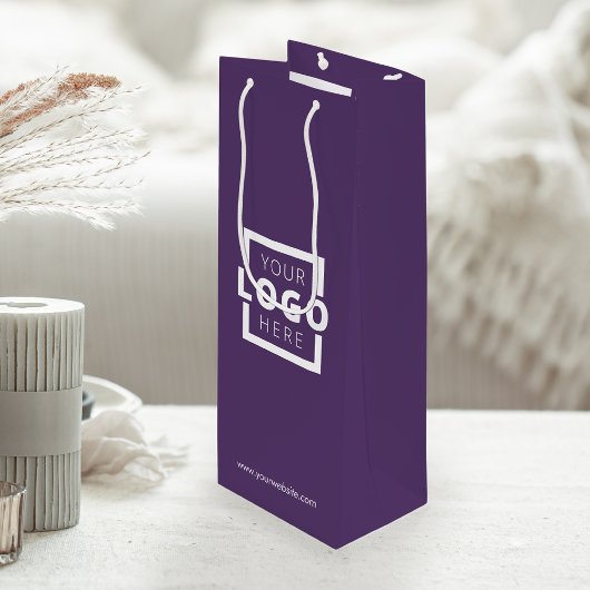 Custom Company Logo Business Promotion Paars Wijn Cadeautas