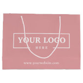 Custom Company Logo Business Promotion Pink Groot Cadeauzakje (Achterkant)