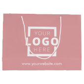 Custom Company Logo Business Promotion Pink Groot Cadeauzakje (Achterkant)