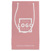 Custom Company Logo Business Promotion Pink Klein Cadeauzakje (Voorkant)
