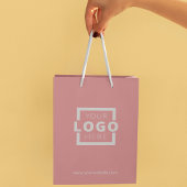 Custom Company Logo Business Promotion Pink Medium Cadeauzakje