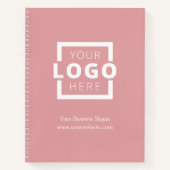Custom Company Logo Business Promotion Pink Notitieboek (Voorkant)
