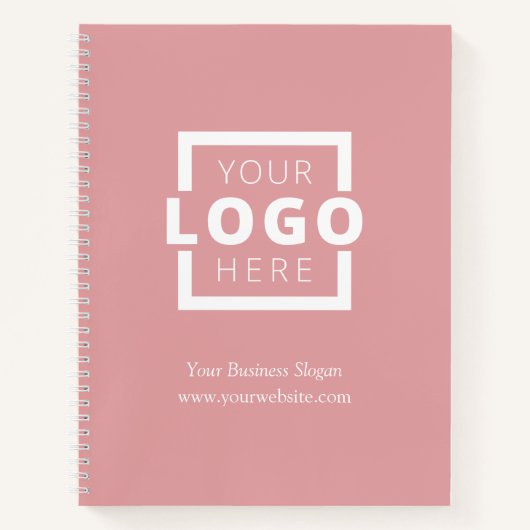 Custom Company Logo Business Promotion Pink Notitieboek (Voorkant)