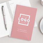 Custom Company Logo Business Promotion Pink Planner<br><div class="desc">Pas deze planner eenvoudig aan met uw eigen bedrijfsinformatie en logo. Breng merkaanpassing aan het volgende niveau door een achtergrondkleur te selecteren die overeenkomt met uw merkkleur.</div>