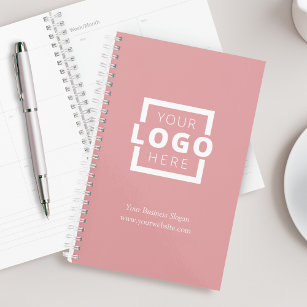 Custom Company Logo Business Promotion Pink Planner