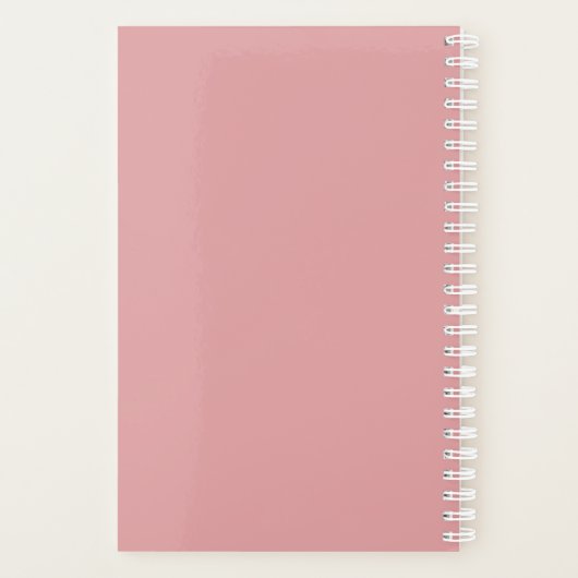 Custom Company Logo Business Promotion Pink Planner (Achterkant)