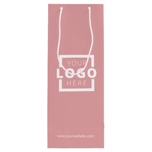 Custom Company Logo Business Promotion Pink Wijn Cadeautas (Achterkant)