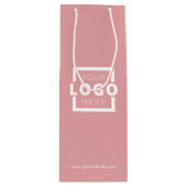 Custom Company Logo Business Promotion Pink Wijn Cadeautas (Voorkant)