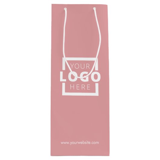 Custom Company Logo Business Promotion Pink Wijn Cadeautas (Voorkant)
