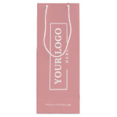 Custom Company Logo Business Promotion Pink Wijn Cadeautas (Achterkant)