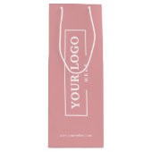 Custom Company Logo Business Promotion Pink Wijn Cadeautas (Voorkant)