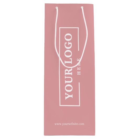 Custom Company Logo Business Promotion Pink Wijn Cadeautas (Voorkant)