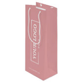 Custom Company Logo Business Promotion Pink Wijn Cadeautas (Voorkant Gekanteld)