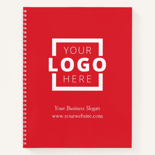 Custom Company Logo Business Promotion Red Notitieboek (Voorkant)
