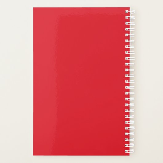 Custom Company Logo Business Promotion Red Planner (Achterkant)
