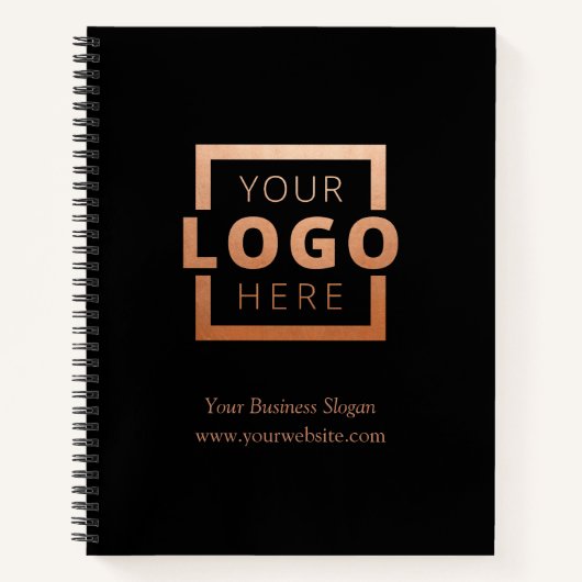 Custom Company Logo Business Promotion Roos Gold Notitieboek (Voorkant)