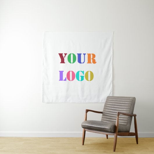 Custom Company Logo Business Promotion Tapestry Wandkleed (In situ)
