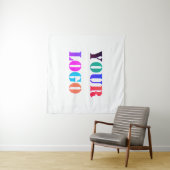 Custom Company Logo Business Promotion Tapestry Wandkleed (In Situ (horizontaal))