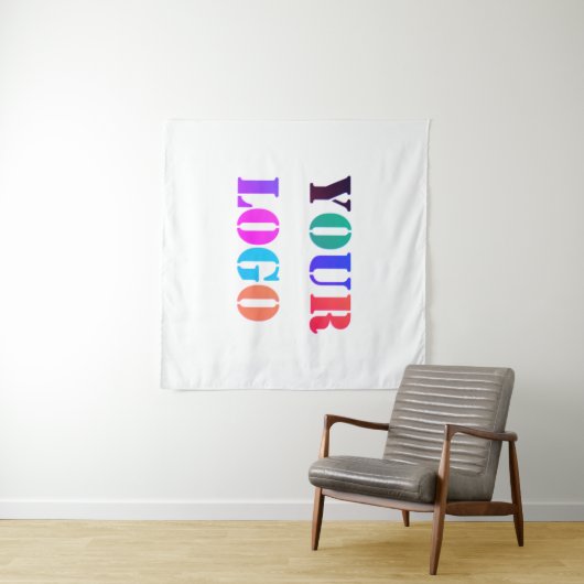 Custom Company Logo Business Promotion Tapestry Wandkleed (In Situ (horizontaal))