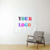 Custom Company Logo Business Promotion Tapestry Wandkleed (In situ)