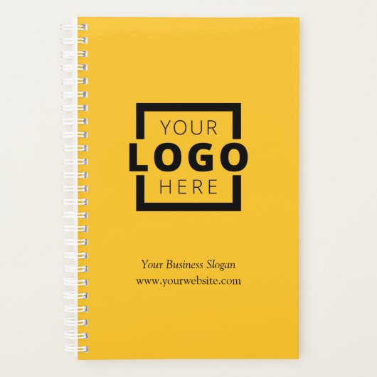 Custom Company Logo Business Promotion Yellow Planner (Voorkant)