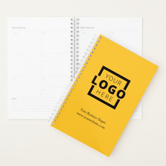 Custom Company Logo Business Promotion Yellow Planner (Display)