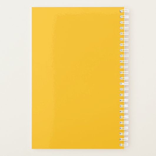 Custom Company Logo Business Promotion Yellow Planner (Achterkant)