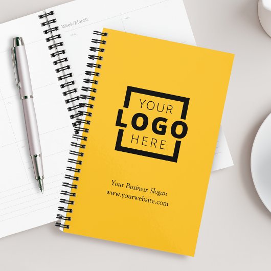 Custom Company Logo Business Promotion Yellow Planner