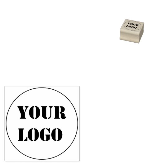Custom Company Logo Business Ronde Rubber Stamp Rubberstempel (Gestempeld)