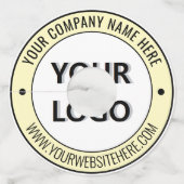 Custom Company Logo Business Wijnglas Label (Voorkant)