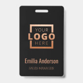 Custom Company Logo Copper Barcode Kantoor Medewer Badge (Voorzijde)