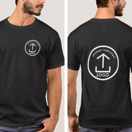 Custom Company Logo Dubbelzijdig Zwart T-shirt