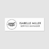 Custom Company Logo Employee Magnetic or Pin Back Naamplaatje (Voorkant)