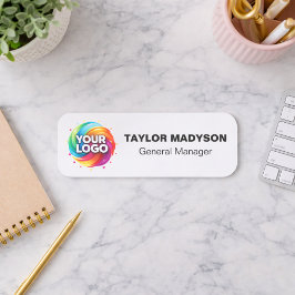 Custom Company Logo Employee Magnetic Safety Pin Naamplaatje