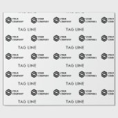 Custom Company Logo en Label Line Business Cadeaupapier (Vlak)