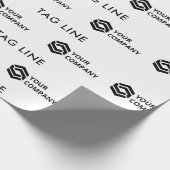 Custom Company Logo en Label Line Business Cadeaupapier (Hoek)