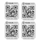 Custom Company Logo en QR Code Cut Vinyl Sticker (Voorkant)