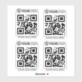 Custom Company Logo en QR Code Cut Vinyl Sticker (Vel)