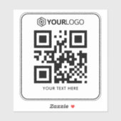 Custom Company Logo en QR Code Cut Vinyl Sticker (Vel)