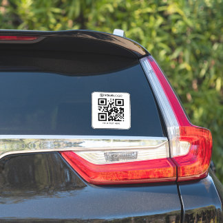 Custom Company Logo en QR Code Cut Vinyl Sticker