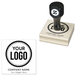 Custom Company Logo en Slogan met speciale Ru Rubberstempel
