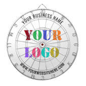 Custom Company Logo en Tekst Business Dart Board Dartbord (Voorkant)